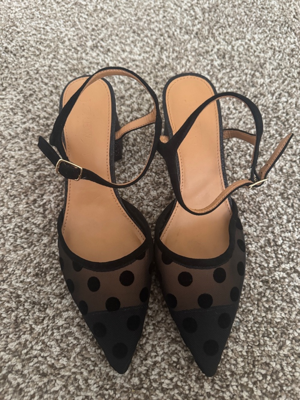 J. Crew Polka Dot Pointed Heels